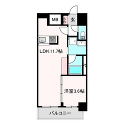 DOUBLE NINE RESIDENCE TENNOJIMINAMIの物件間取画像